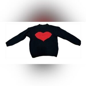 Kids black  Sweater with Red Heart